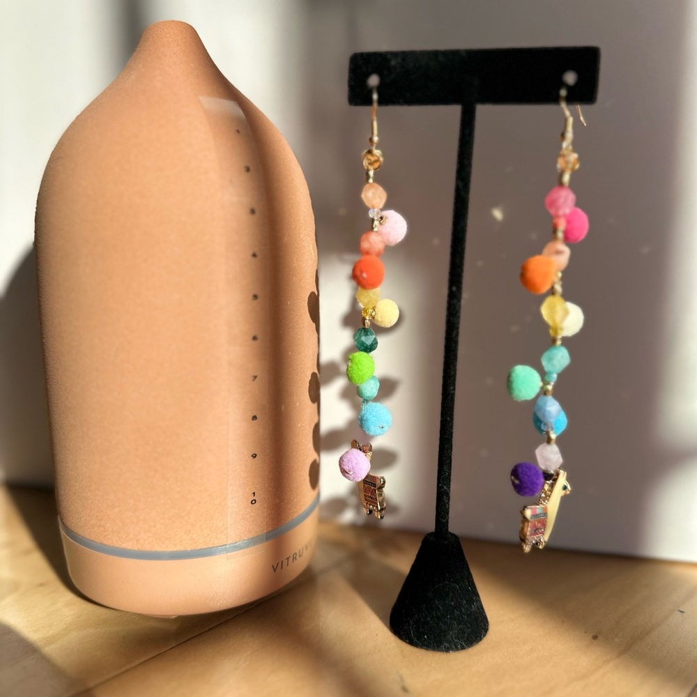 “Suri” Llama Dangle Statement Earrings - image 3